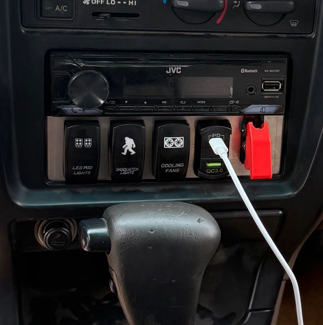 Single Din Radio conversion switch plate